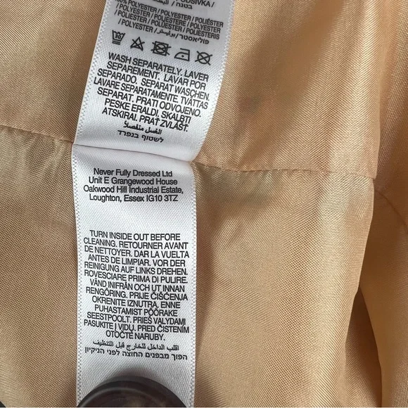 Never Fully Dressed Size 10 Patchwork Long Trench Coat Statement Jacket - Picture 7 of 7